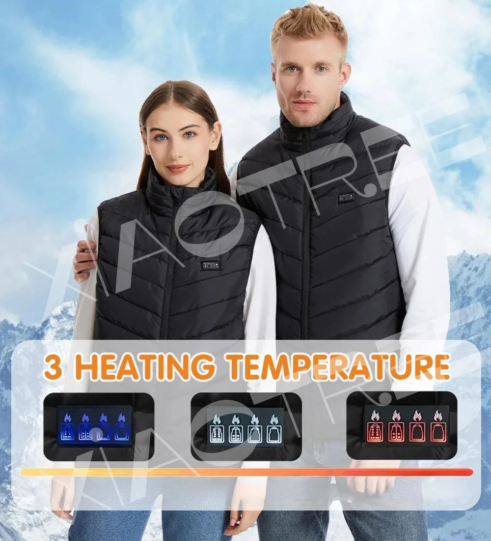 XIAOTREECN Heated Vest Jacket USB Rechargeable Heating for Men Women
