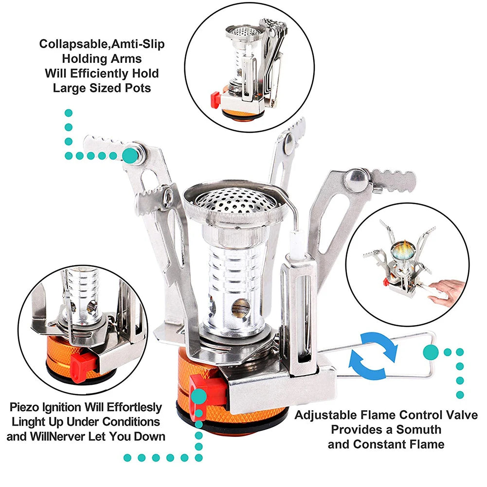Portable Camping Cookware, Travel Cutlery Utensils