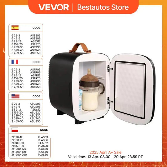 4L Mini Car Refrigerator Lightweight Insulated Cooler Portable