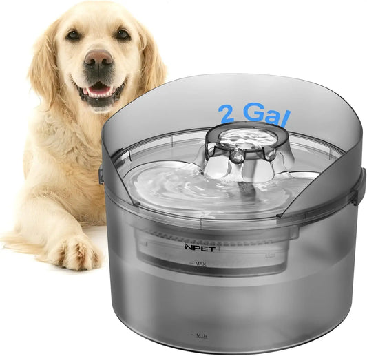 NPET DF30 Dog Water Fountain 2 Gallon Automatic Bowl