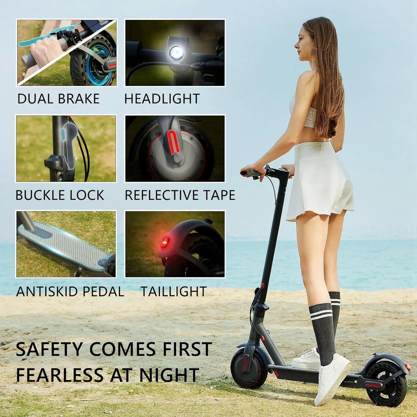 G5.0 Electric Scooter 36V 10.5Ah 21 Miles Long Range Foldable Escooter