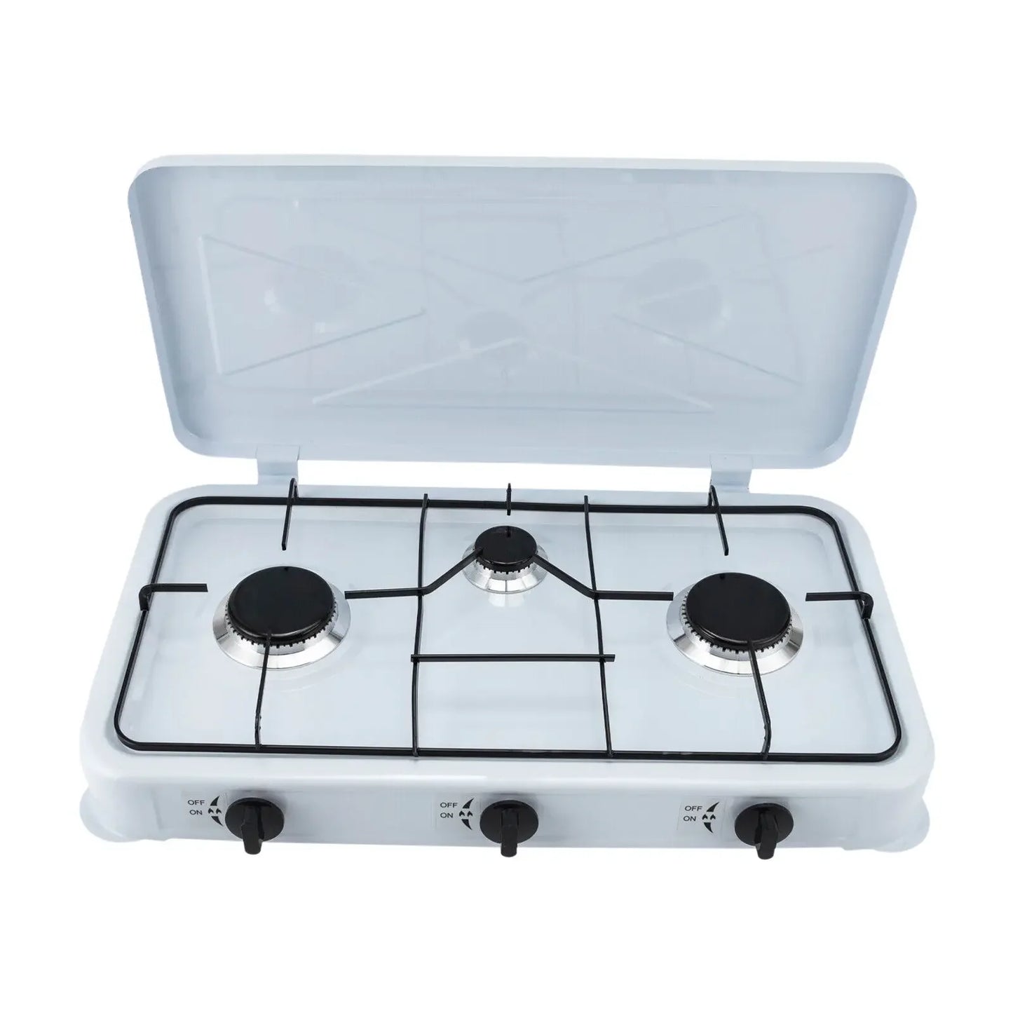 Built In 3 Burner Gas Cooktop Cast Aluminum With Hose