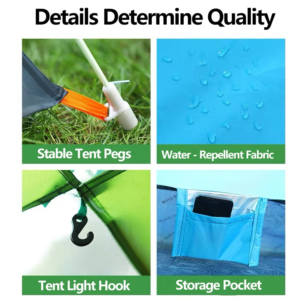 Building 3 4 Person Automatic Pop Up Outdoor Camping Tent