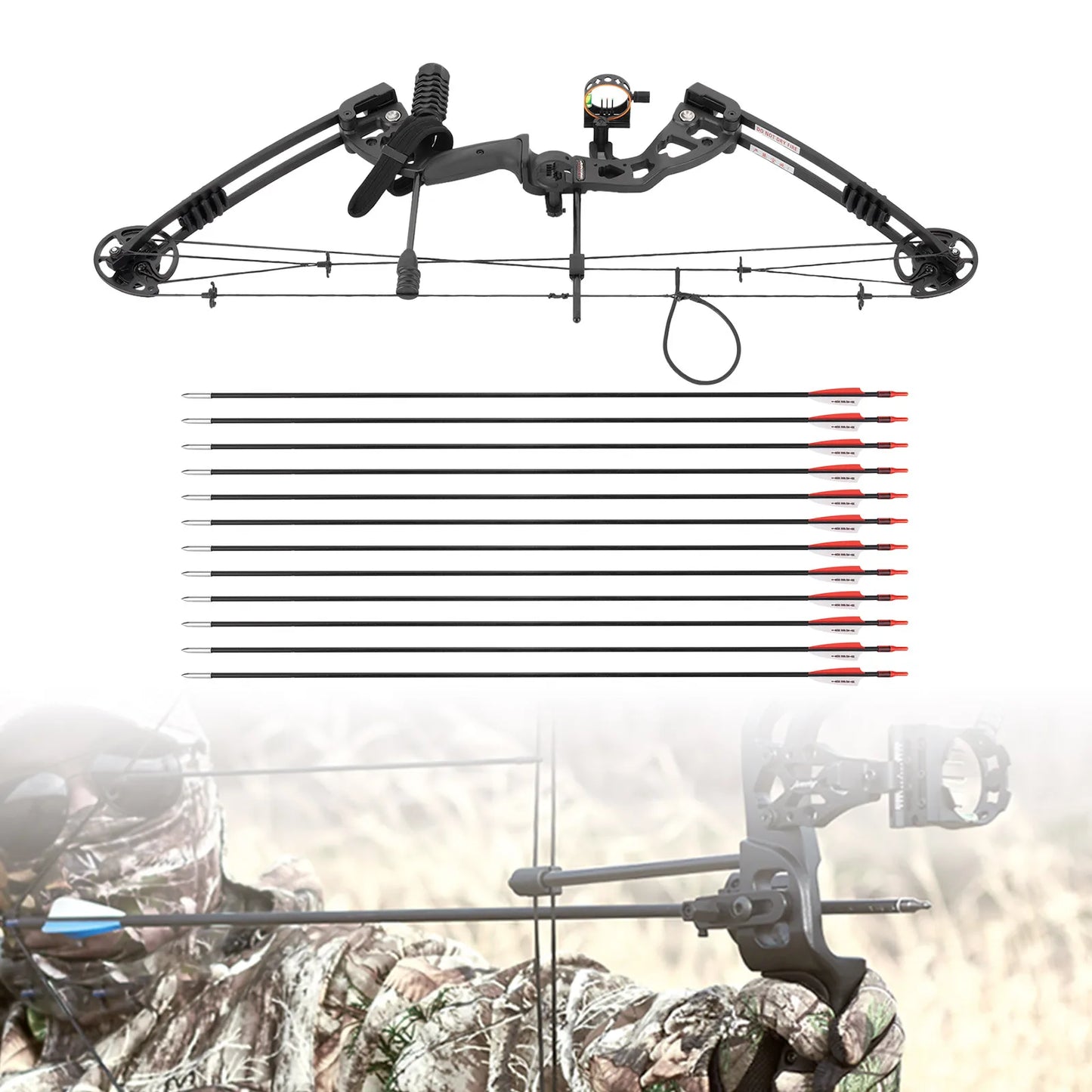 Bow w/ 12x Arrows Set Right Hand