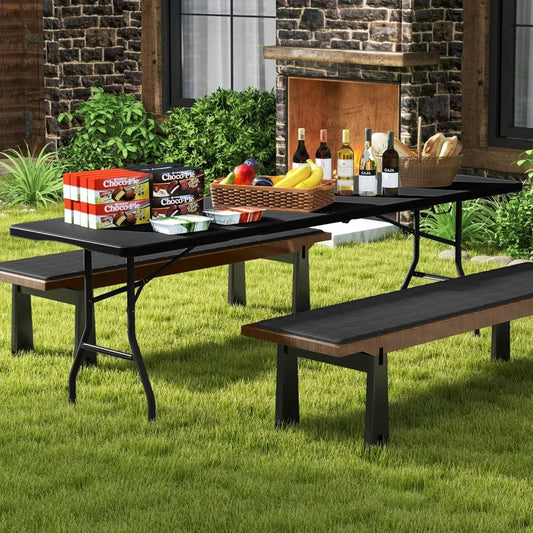 8ft Plastic Heavy Duty Tabletop, Handle, Lock