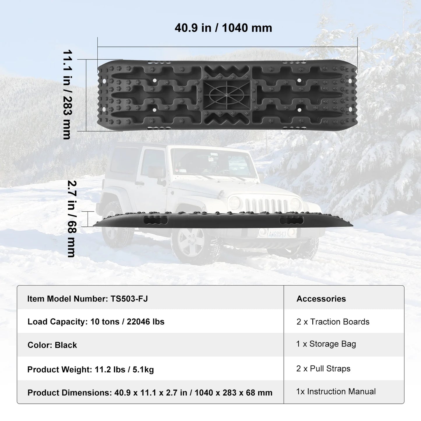 SucceBuy 10 Ton Traction Recovery Boards For Off Road Vehicles