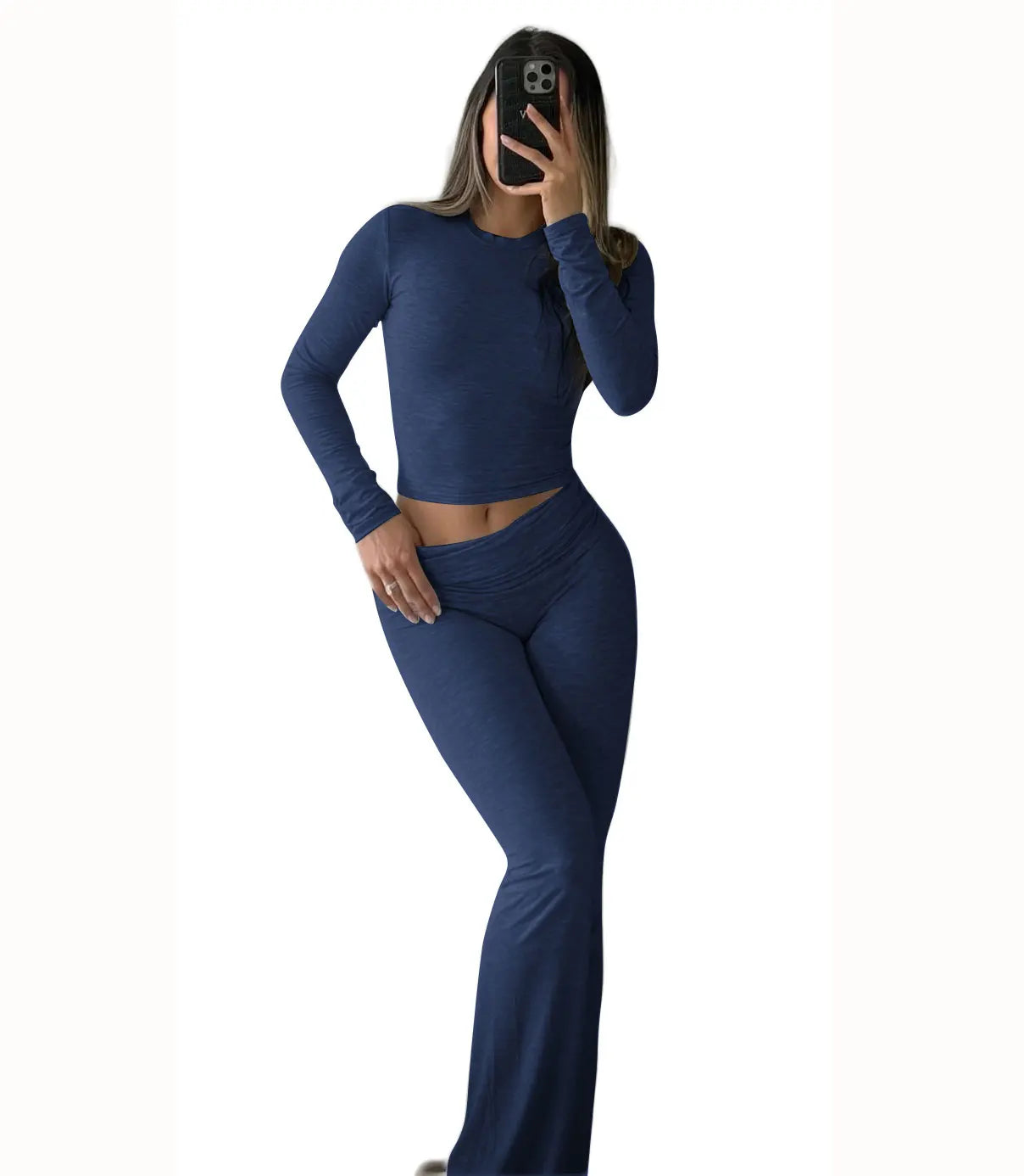 CN Zhejiang Womens Yoga Two Piece Set Long Sleeve Activewear