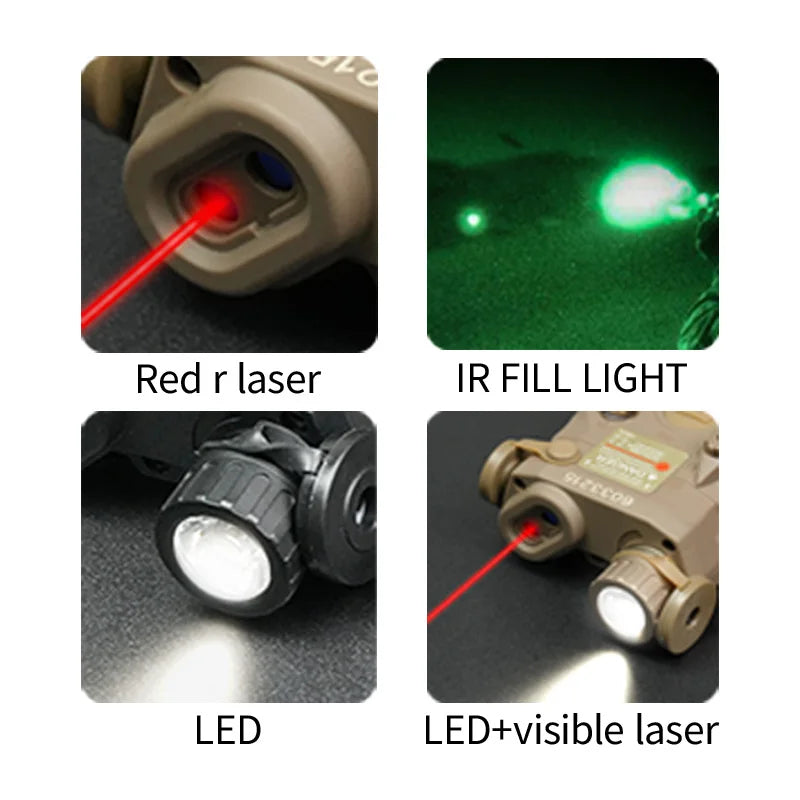Tactical PEQ15 Laser Pointer IR Flashlight For Airsoft