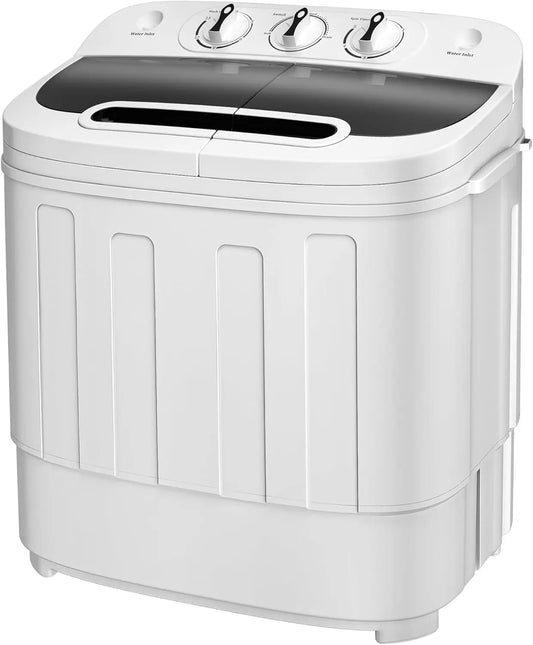 Compact Mini Twin Tub Washing Machine 13lbs Capacity
