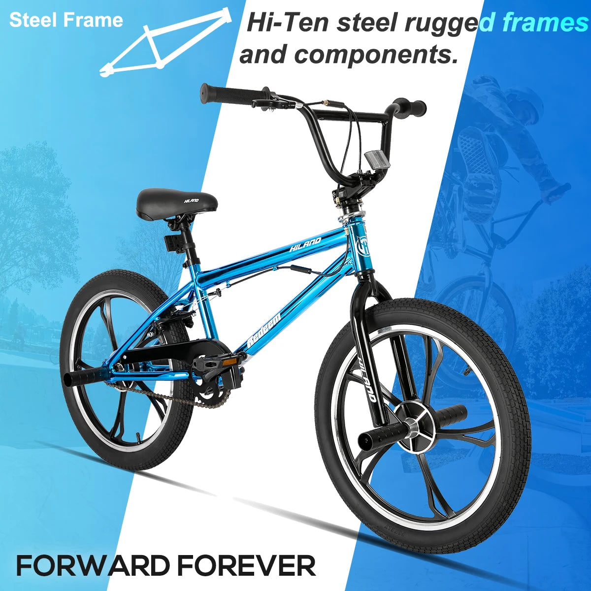 Hiland Kids BMX Bike Freestyle 360 Degree Rotor Pegs