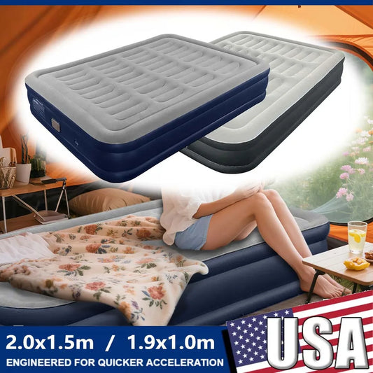 By Inflating PVC Automatic Inflatable Mattress With Builtin Pump