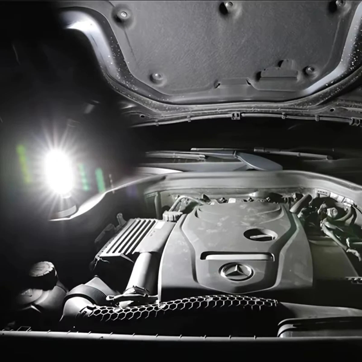 Skywolfeye 7LED High Power Flashlight With USB Charging COB Light