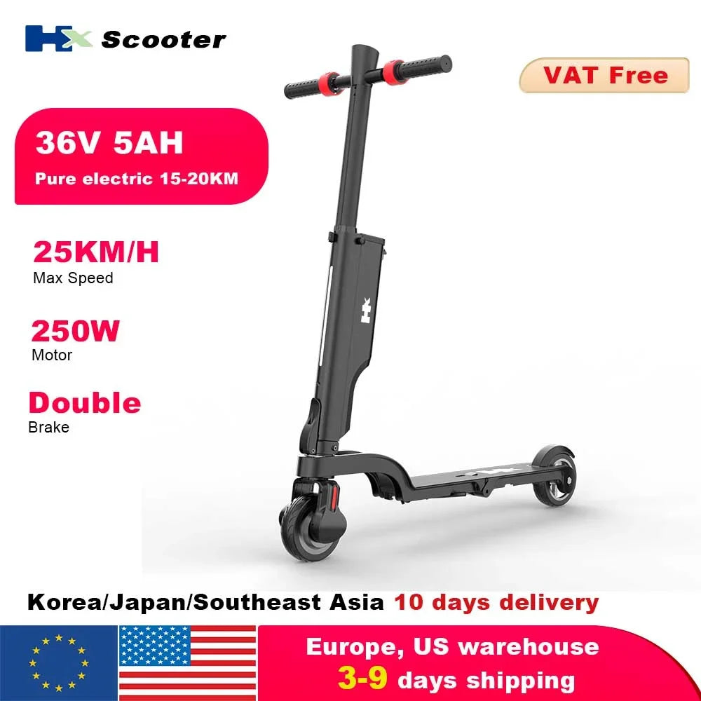 HX Foldable Electric Scooter X6 350W 25kmh 36V For Adults