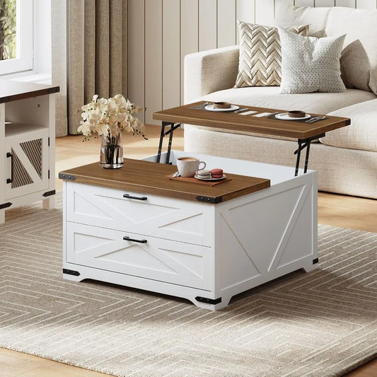 HOOBRO Lift Top Coffee Table With Storage And Drawers