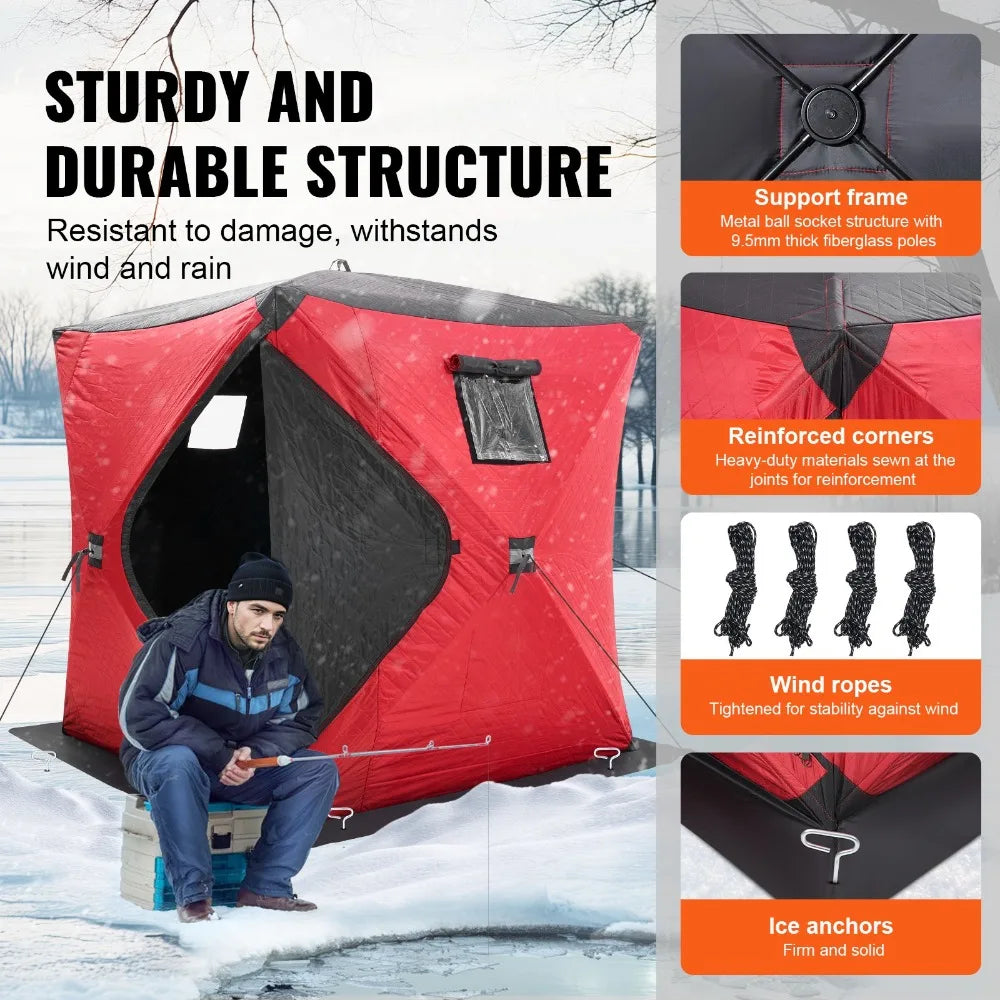 Outdoor Portable Ice Shelter Pop Up Ice Fishing Shanty Tent