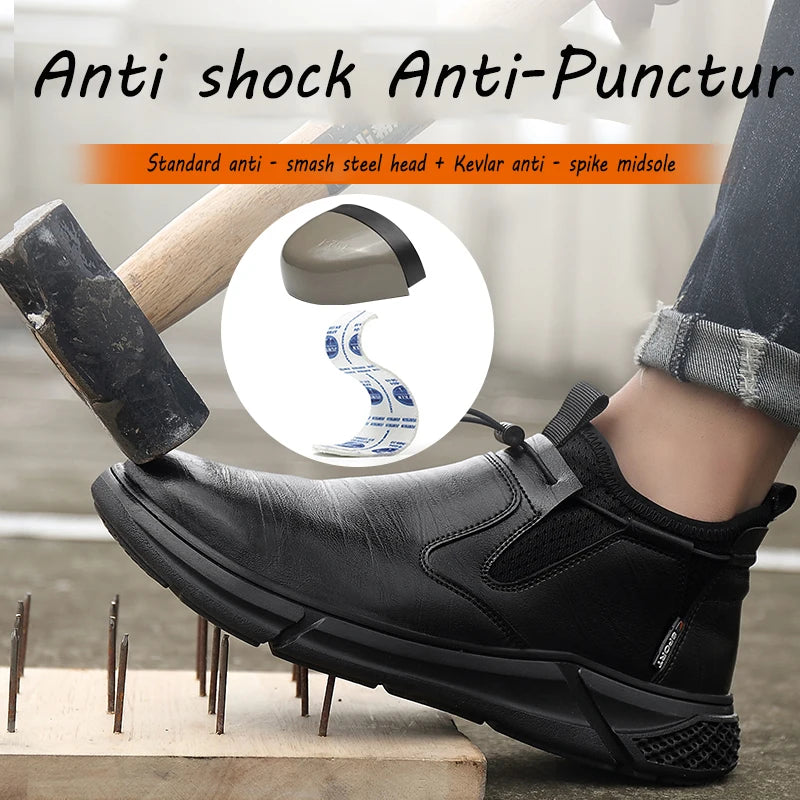 Safety Steel Toe Work Shoes For Men Waterproof Boots