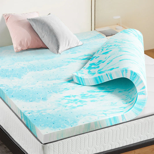 JHK Gel Memory Foam Mattress Topper Cooling Sleep Surface
