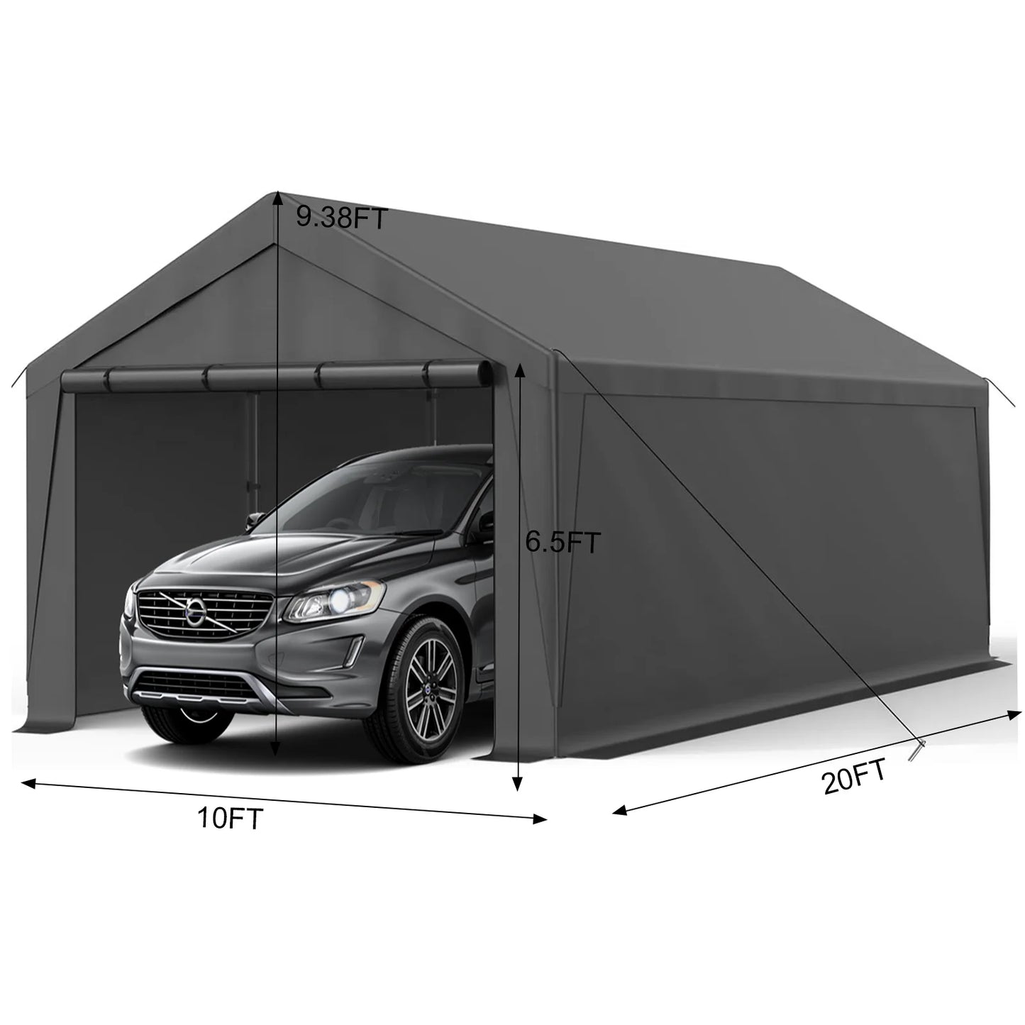 Grezone Outdoor Canopy Carport Portable Car Tent Garage
