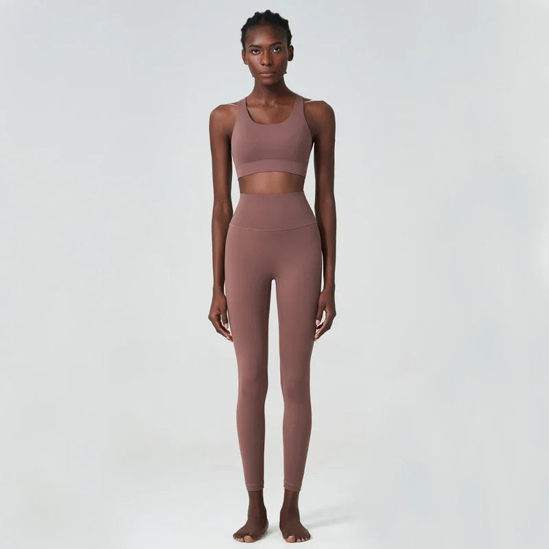 COZOKCN Women Yoga Set Breathable Quick Dry Sportswear