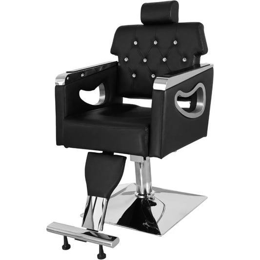 MBVM Heavy Duty Reclining Barber Chair 360 Degree Swivel Headrest