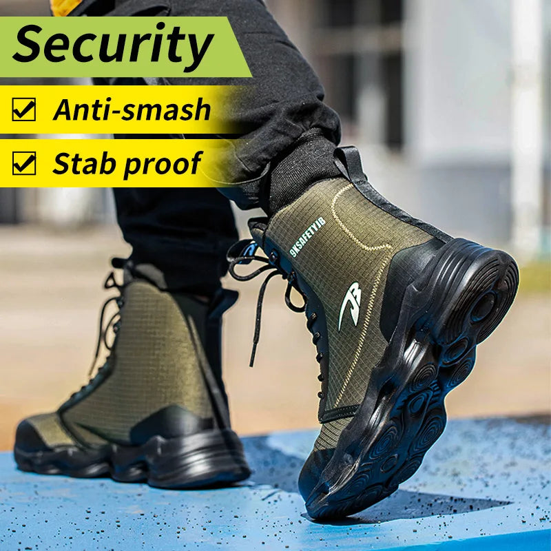 Breathable Anti-Puncture Safety Shoes For Men Durable Comfort