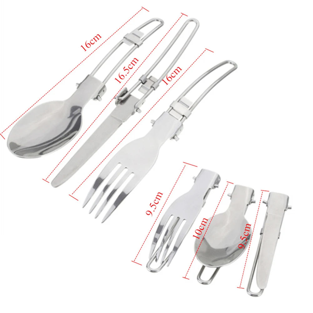 Portable Camping Cookware, Travel Cutlery Utensils