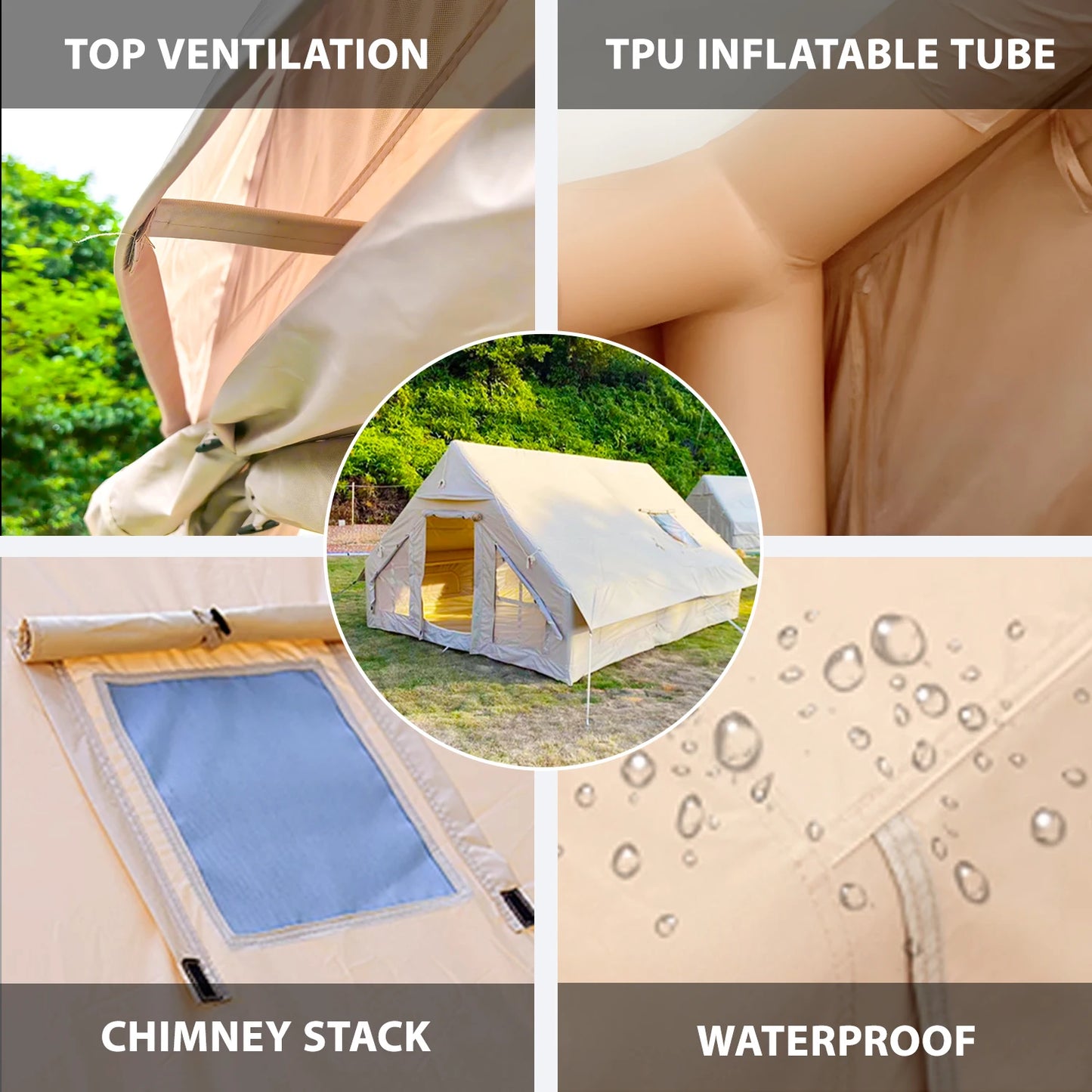 Building Inflatable Camping Tent Easy Setup Portable
