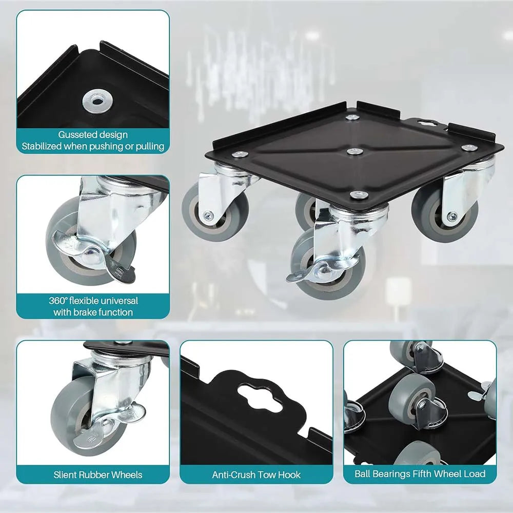 Hign Concerned Heavy Duty Furniture Dolly 360 Wheel Brakes
