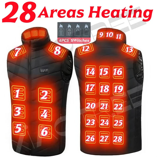 XIAOTREECN Heated Vest Jacket USB Rechargeable Heating for Men Women