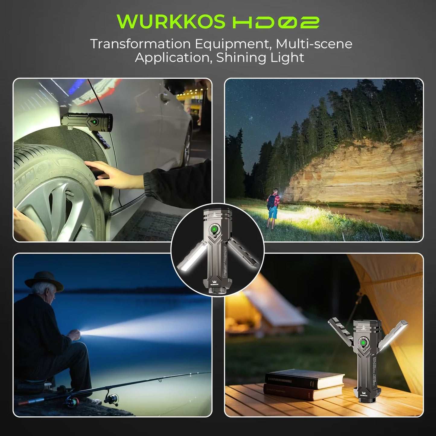 Wurkkos HD02 LED Camping Lamp Portable Rechargeable Battery