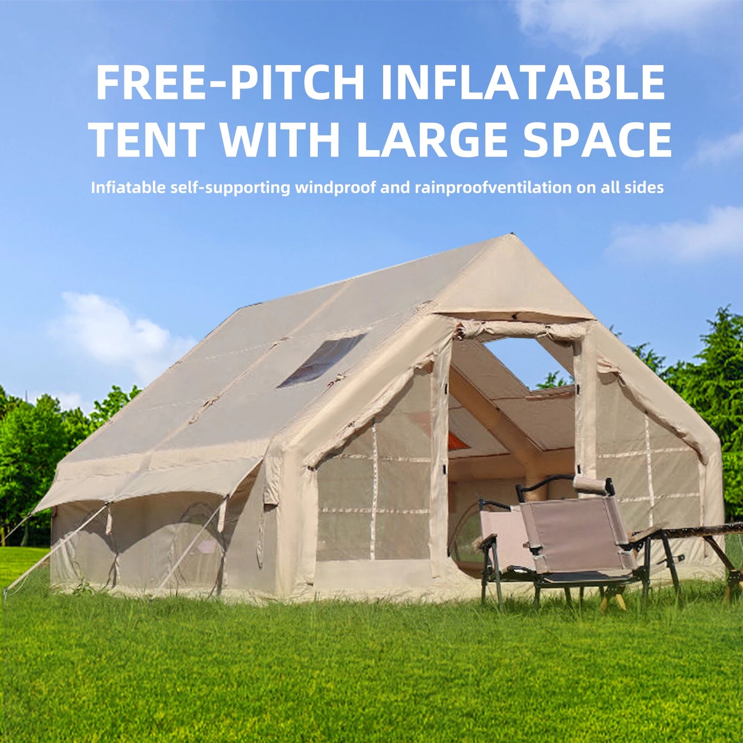Building Inflatable Camping Tent Easy Setup Portable