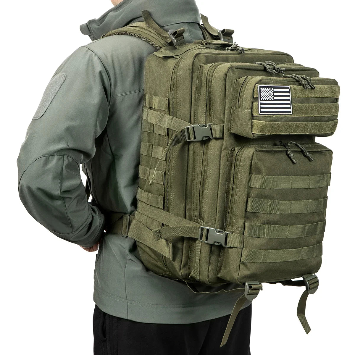 ReFire Gear Tactical Backpack Large Capacity Outdoor Rucksack For Hiking