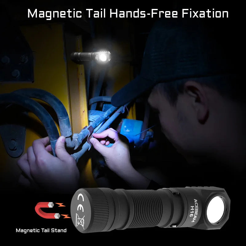 Acebeam H16 Headlamp Rechargeable Aluminum LED Flashlight
