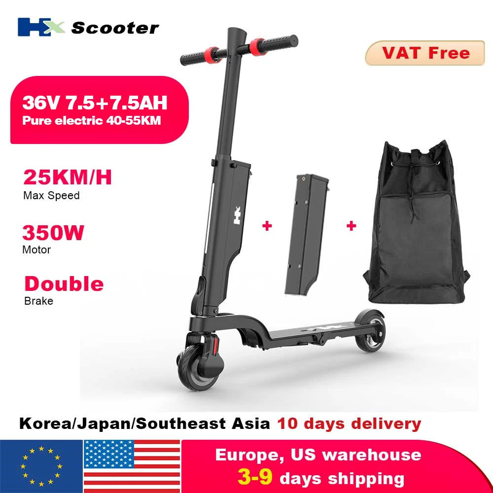HX Foldable Electric Scooter X6 350W 25kmh 36V For Adults