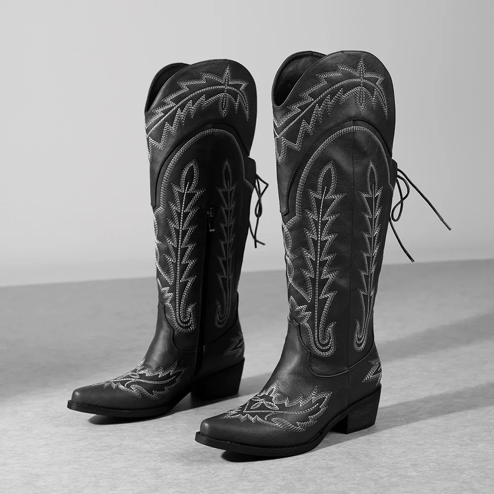 Mountain Edge Supply Women's Knee High Cowboy Boots