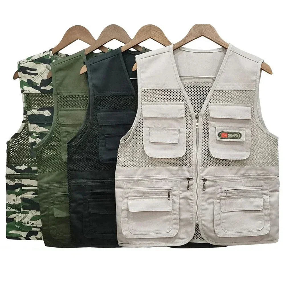 Outdoor Multi Pocket Mesh Vest For Photography And Fishing