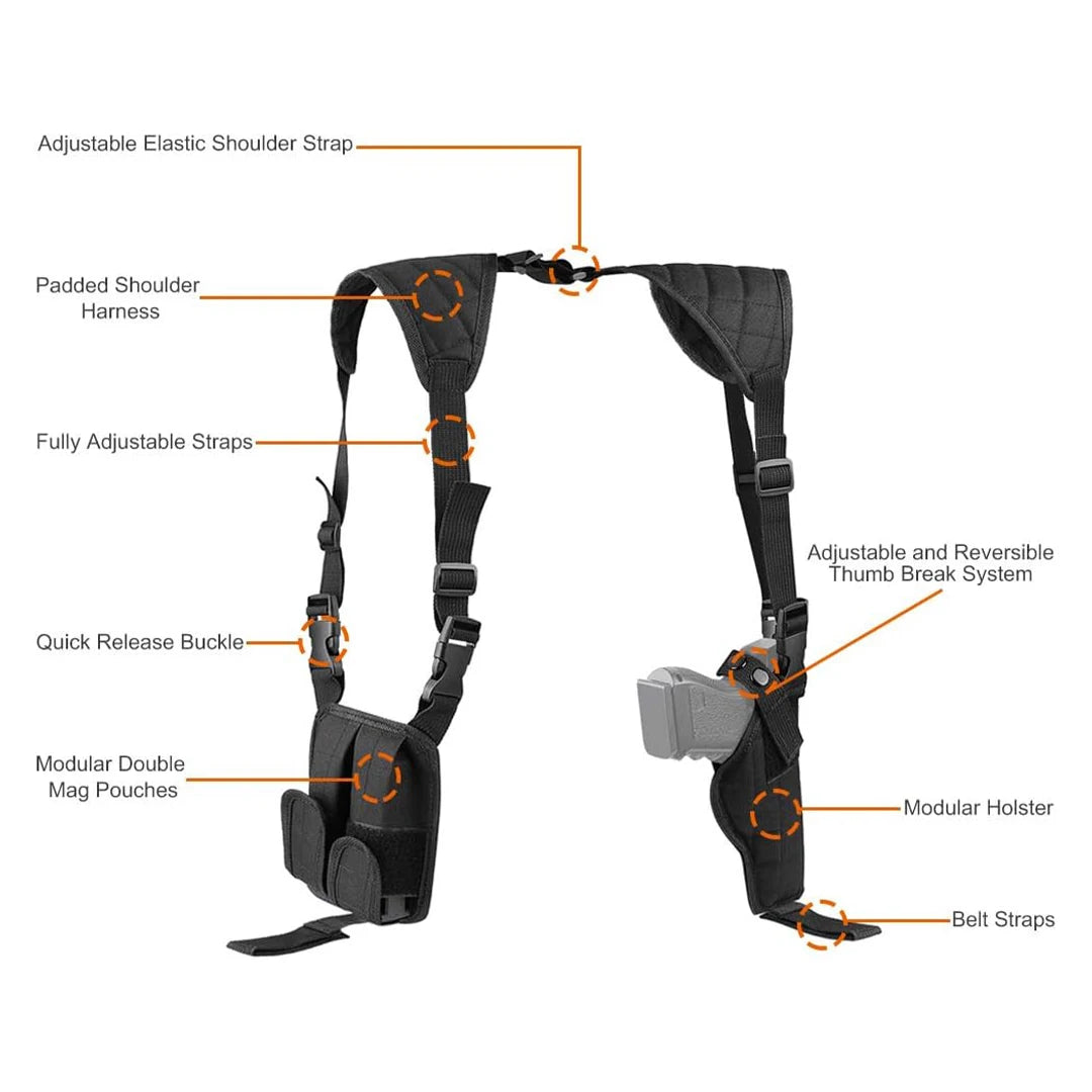 Hign-concerned Xaegistac Shoulder Holster Vertical Gun Holster