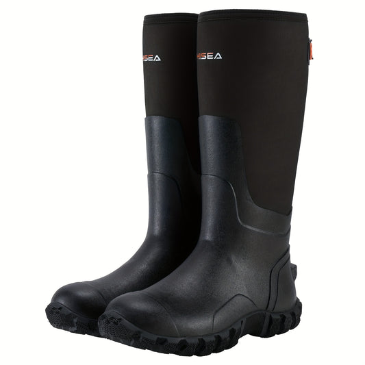 Hisea Waterproof Rain Boots Insulated Neoprene Steel Shank